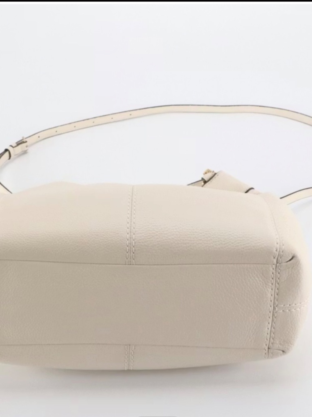 Coach Small Lexy Satchel F23537 in Chalk Pebbled Leather - Picture 5 of 7